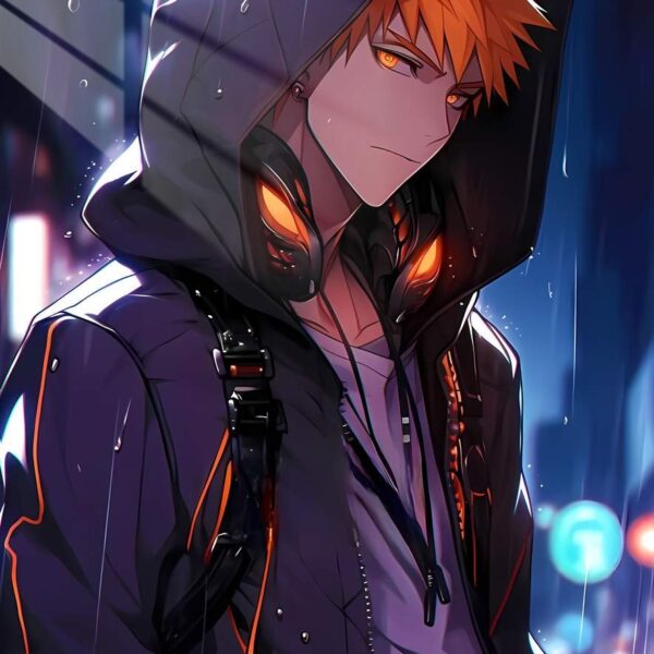 Ichigo Hoodie Purple, Orange