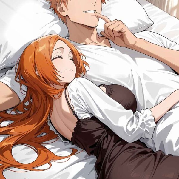 Ichigo And Orihime Bed Orange