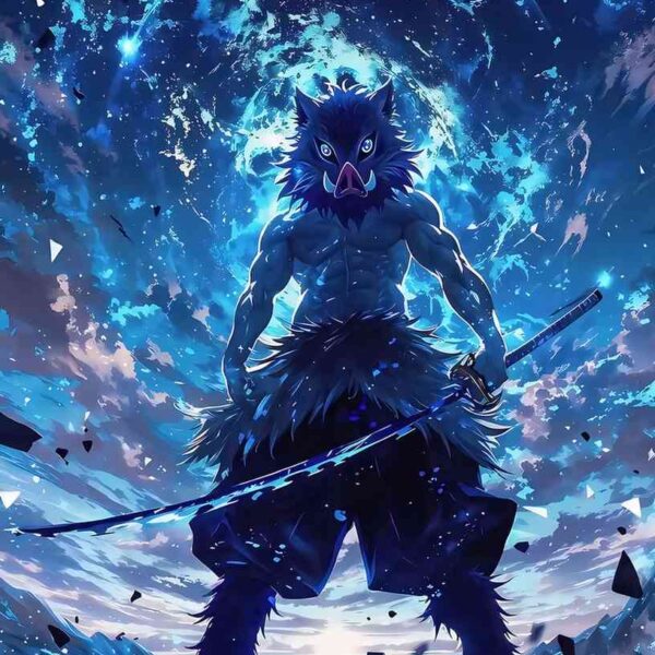 Inosuke Boar Head Blue
