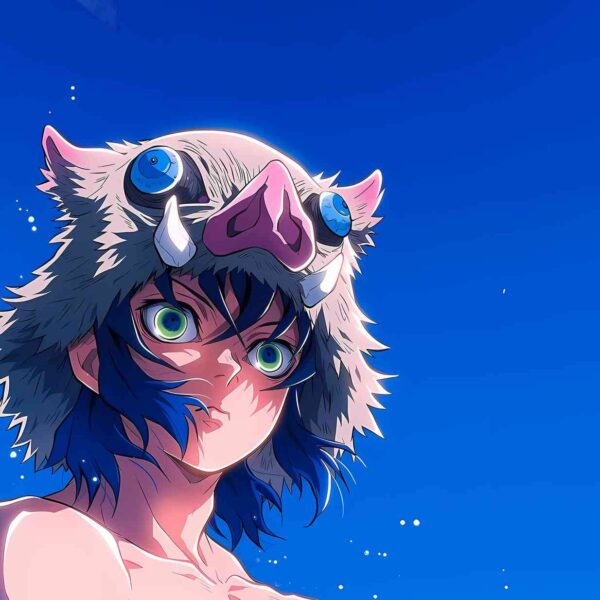 Inosuke Boar Mask Blue