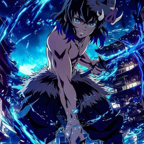 Inosuke Mask Breath Of The Beast Blue