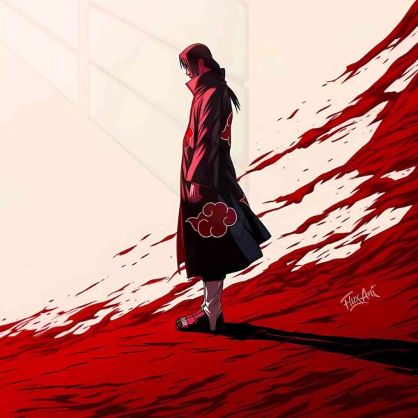 Itachi Blood Splatter Red