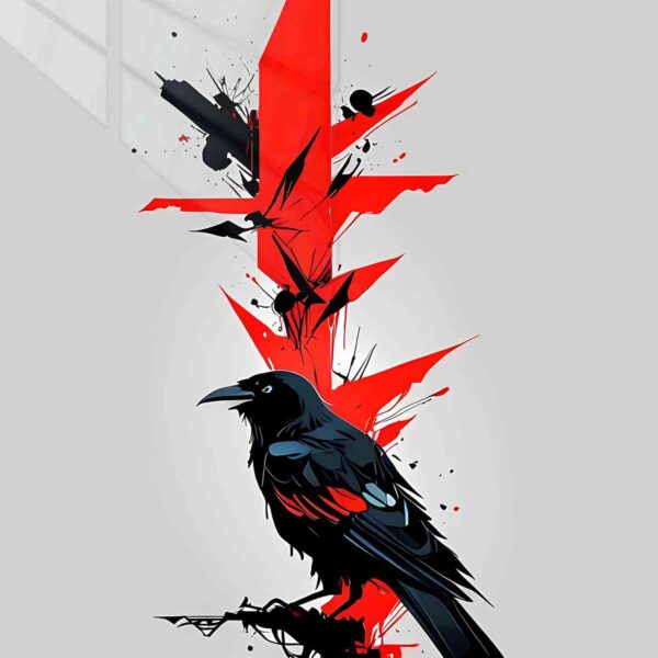 Itachi Raven Art Red