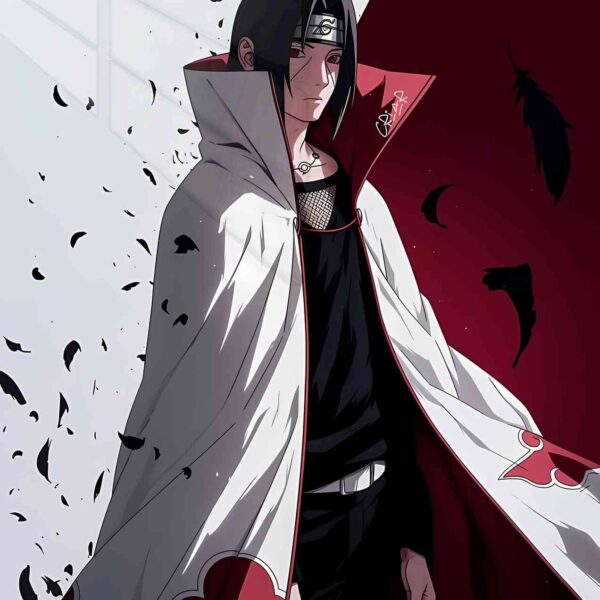 Itachi Uchiha Cloak Red & White