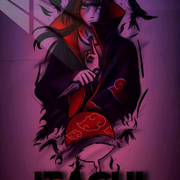 Itachi Uchiha Crows Purple, Red
