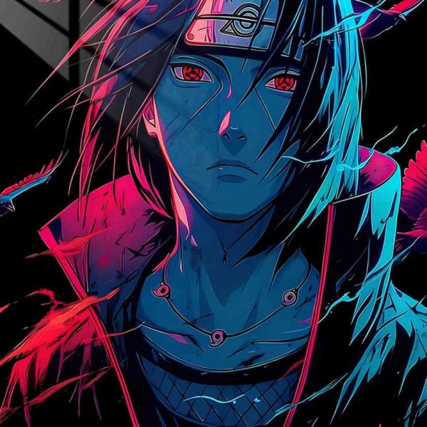 Itachi Uchiha Synthwave Red & Blue