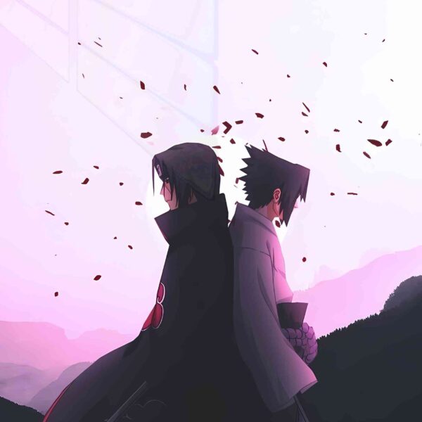 Itachi And Sasuke Sunset Pink