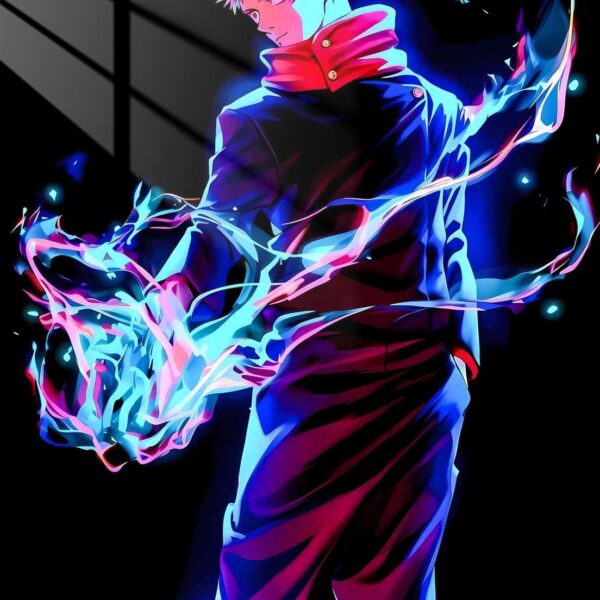 Itadori Cursed Energy Blue, Pink
