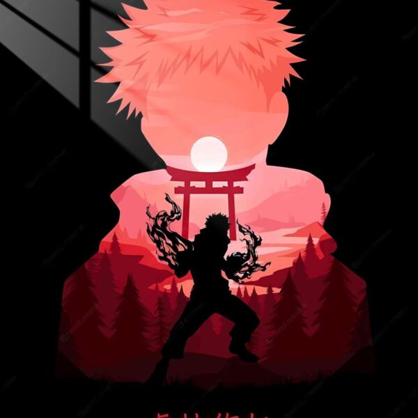 Itadori Yuji Silhouette Red