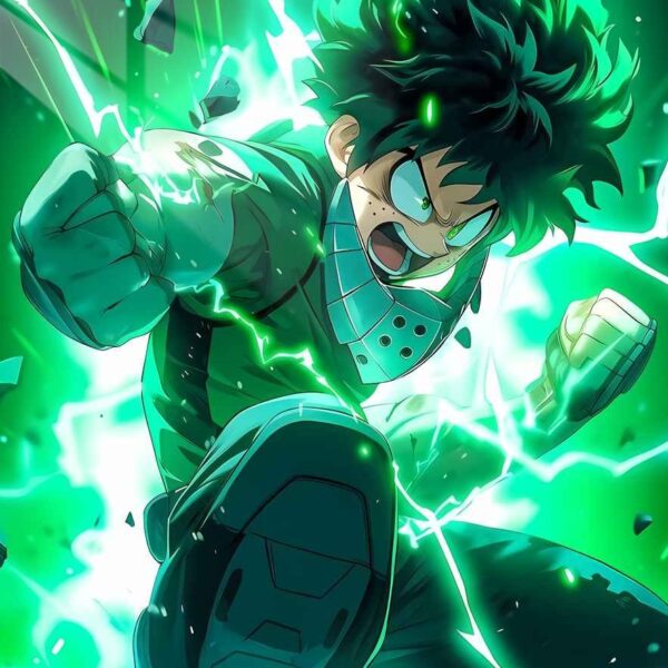 Izuku Green Lightning Green