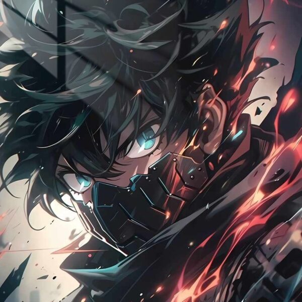 Izuku Midoriya Dark Red, Teal