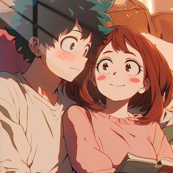 Izuku And Uraraka Cozy Orange