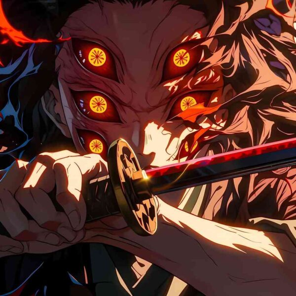 Kokushibo Fiery Demon Red, Orange