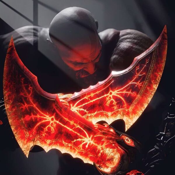Kratos & Leviathan Axe Infernal Glow Red
