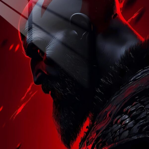 Kratos'S Wrath Dark Portrait Red