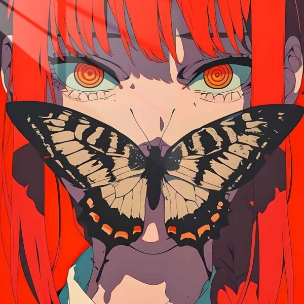 Makima Butterfly Mask Red