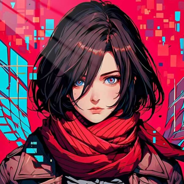 Mikasa Abstract Red