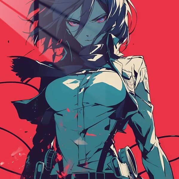 Mikasa Bold Lines Red & Teal