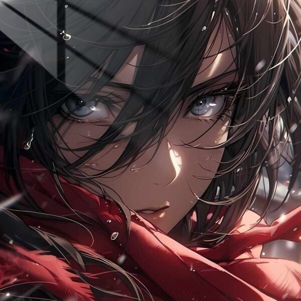 Mikasa Determined Gaze Red