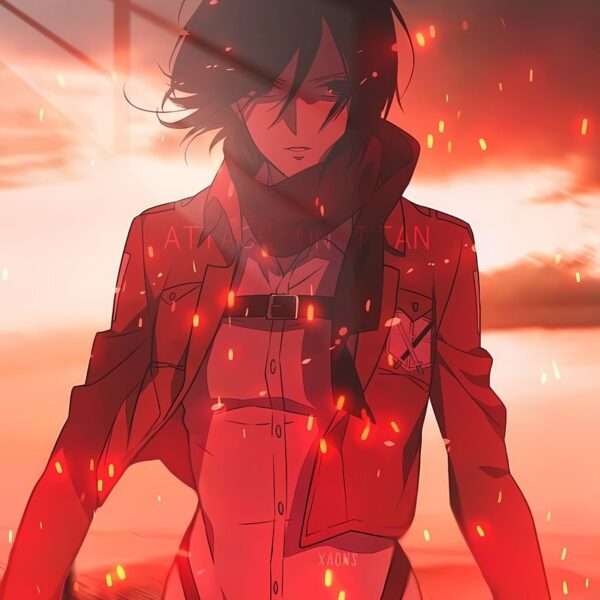 Mikasa Fiery Determination Embers Red