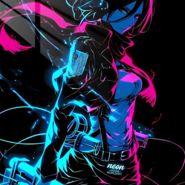 Mikasa Synthwave Cyan & Pink