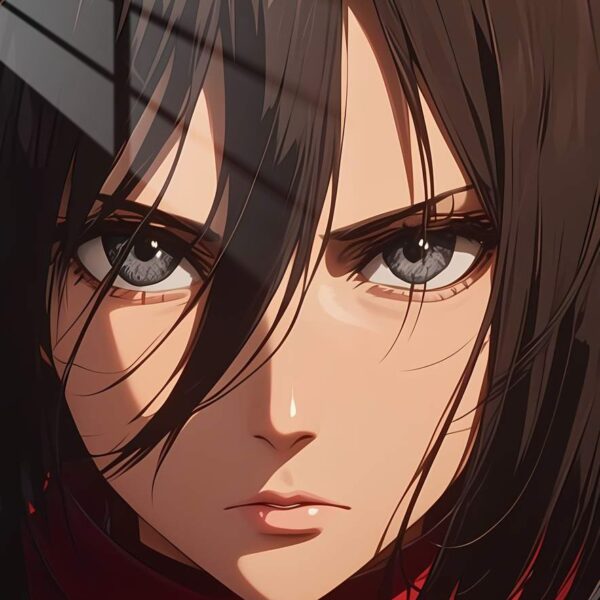 Mikasa'S Gaze Intense Reddish Brown