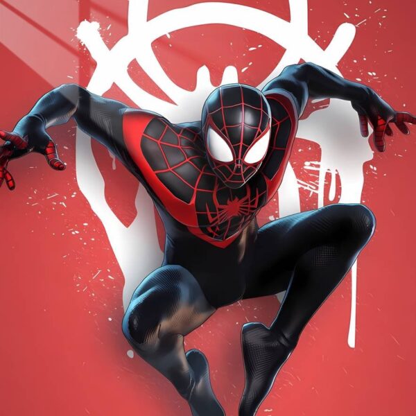 Miles Morales Dynamic Leap Red & Black