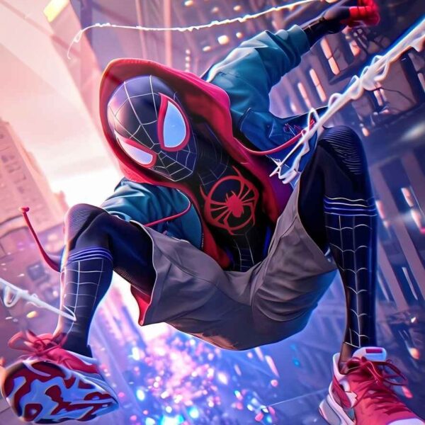 Miles Morales Leap Dynamic Action Pink, Blue