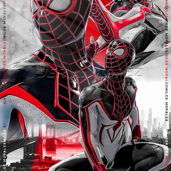Miles Morales Red & Black Lines Dynamic