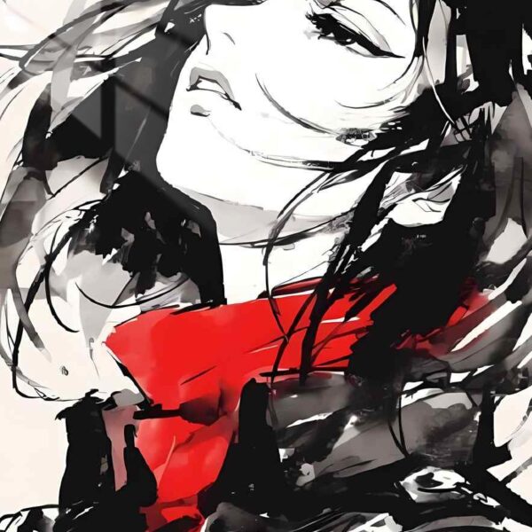 Misaka Windswept Red & Black