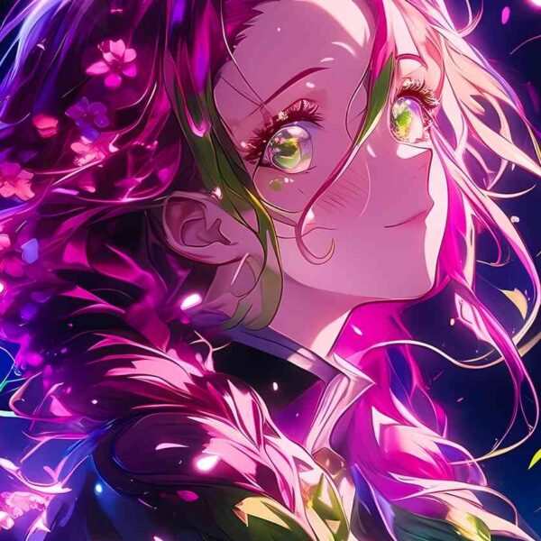 Mitsuri Flowing Hair Pink, Purple