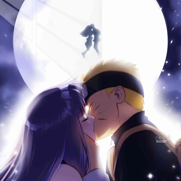 Naruto & Hinata Moonlit Kiss Purple