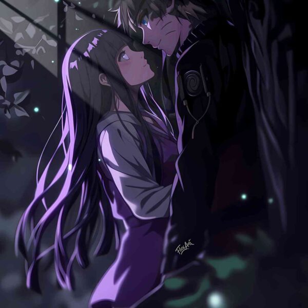 Naruto & Hinata Night Bloom Purple