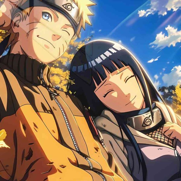 Naruto & Hinata Peaceful Sunset Orange