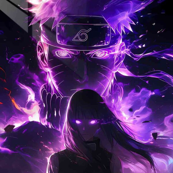 Naruto & Hinata Purple Flames Purple