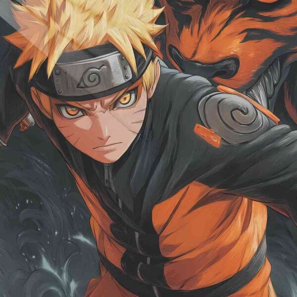 Naruto & Kurama Fierce Orange