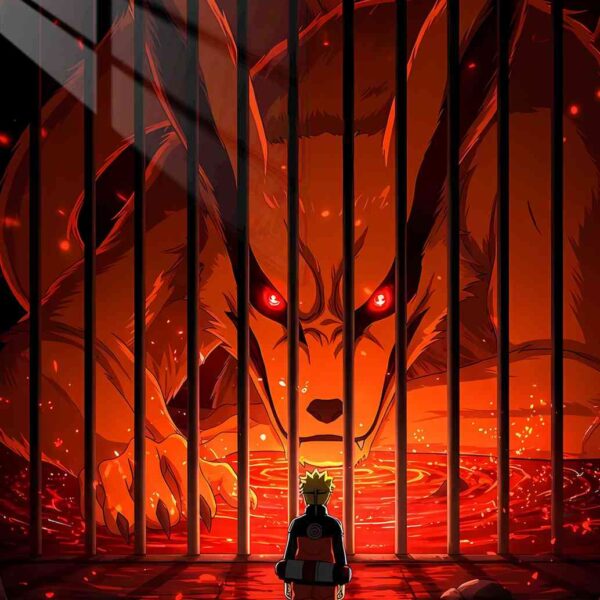 Naruto & Kurama Prison Red
