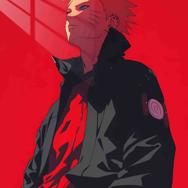 Naruto Red Jacket Minimalist Red