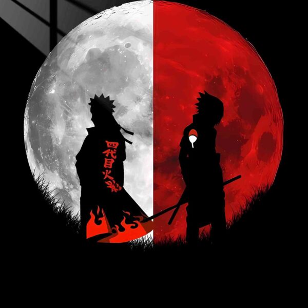 Naruto & Sasuke Moonlit Duel Red & White