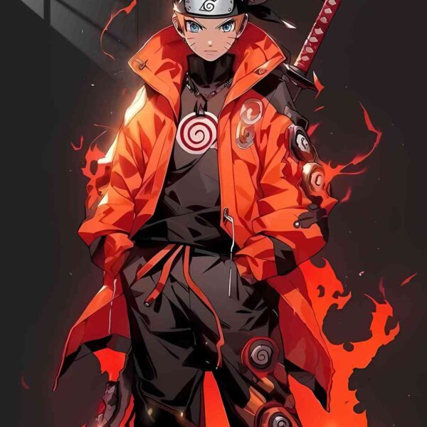Naruto Streetwear Fire Orange