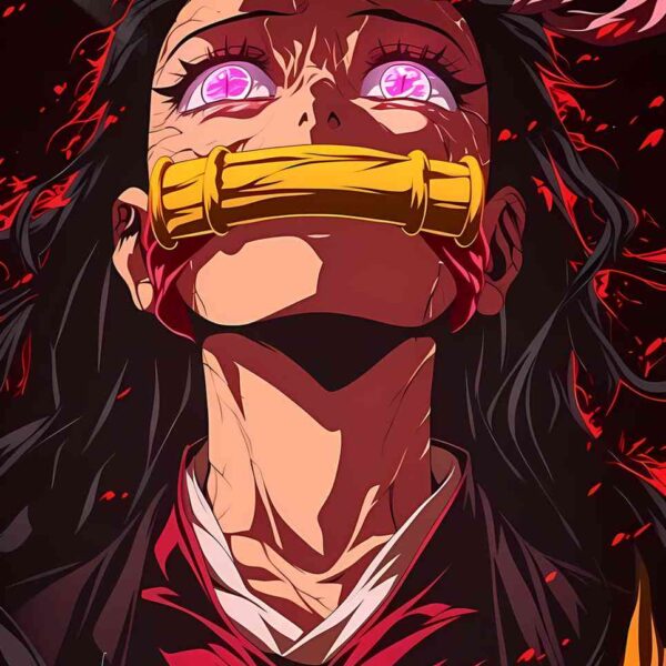 Nezuko Blood Art Red