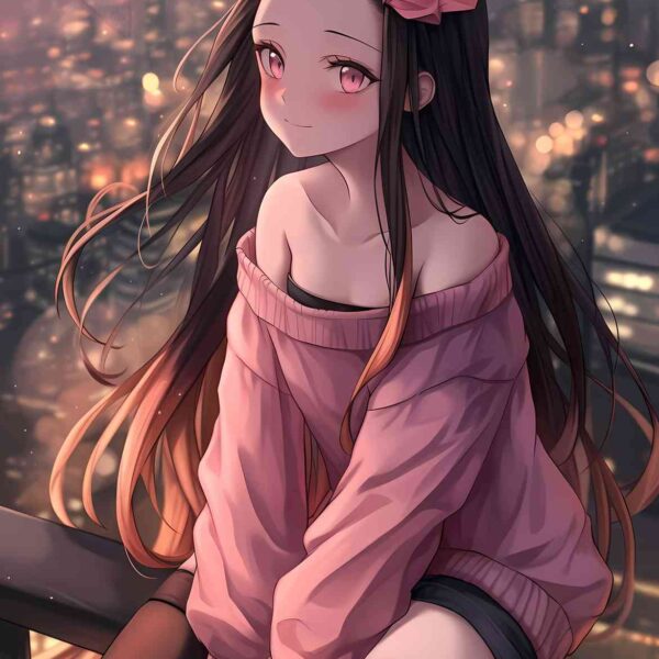 Nezuko City Lights Pink