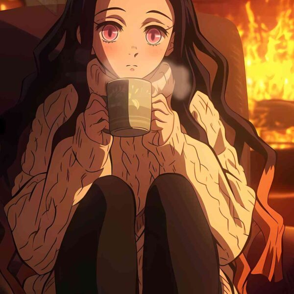 Nezuko Cozy Winter Fireside Warm