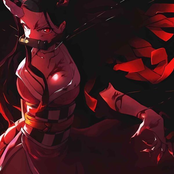 Nezuko Demon Form Blood Red