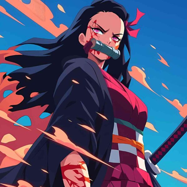 Nezuko Fiery Red, Pink