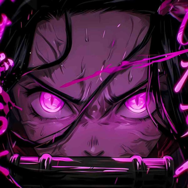 Nezuko Slayer Glowing Eyes Pink