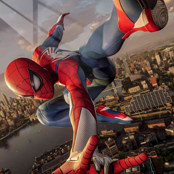 Ps5 Spider Man City Descent Red & Blue