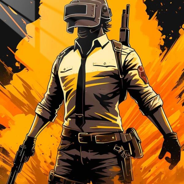 Pubg Player Comic Book Orange