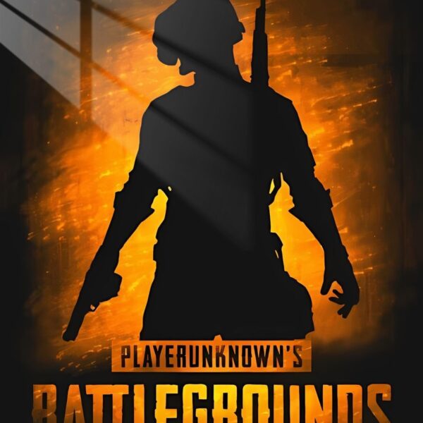 Pubg Soldier Fiery Silhouette Orange