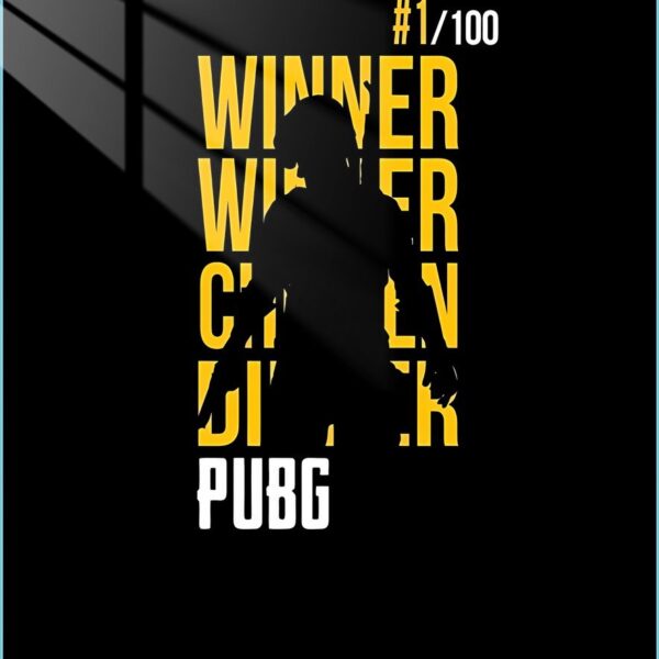 Pubg Winner Silhouette Gold